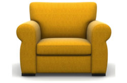 Heart of House Chloe Tweed Fabric Chair - Mustard